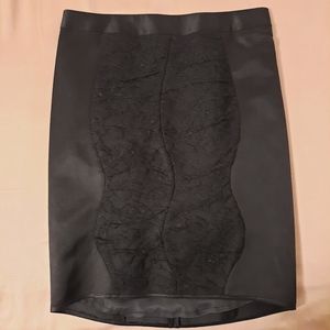 NWOT Costume National black skirt with lace size small